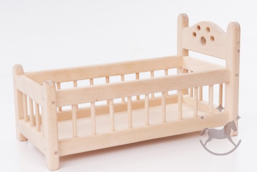 Handmade Wooden Doll Bed