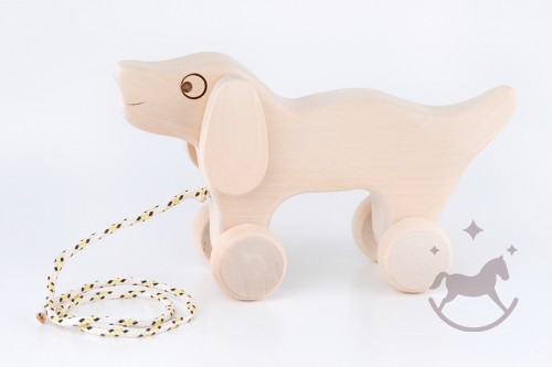 Wooden Pull Dog