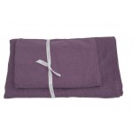 Set of 2 Linen Bath Towels, Purple