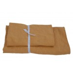Set of 2 Linen Bath Towels, Orange peel