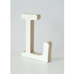 Wooden Letter L, white