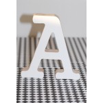 Wooden Letter A, white