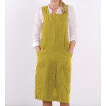 Washed Linen apron, lemon