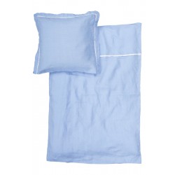 Washed linen baby beding set, BLUE